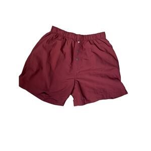 0321 Zenana Large Casual Windbreaker Shorts Maroon